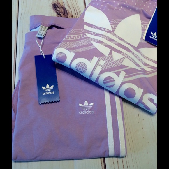 LAST ONE purple adidas original leggings tshirt - Picture 2 of 6